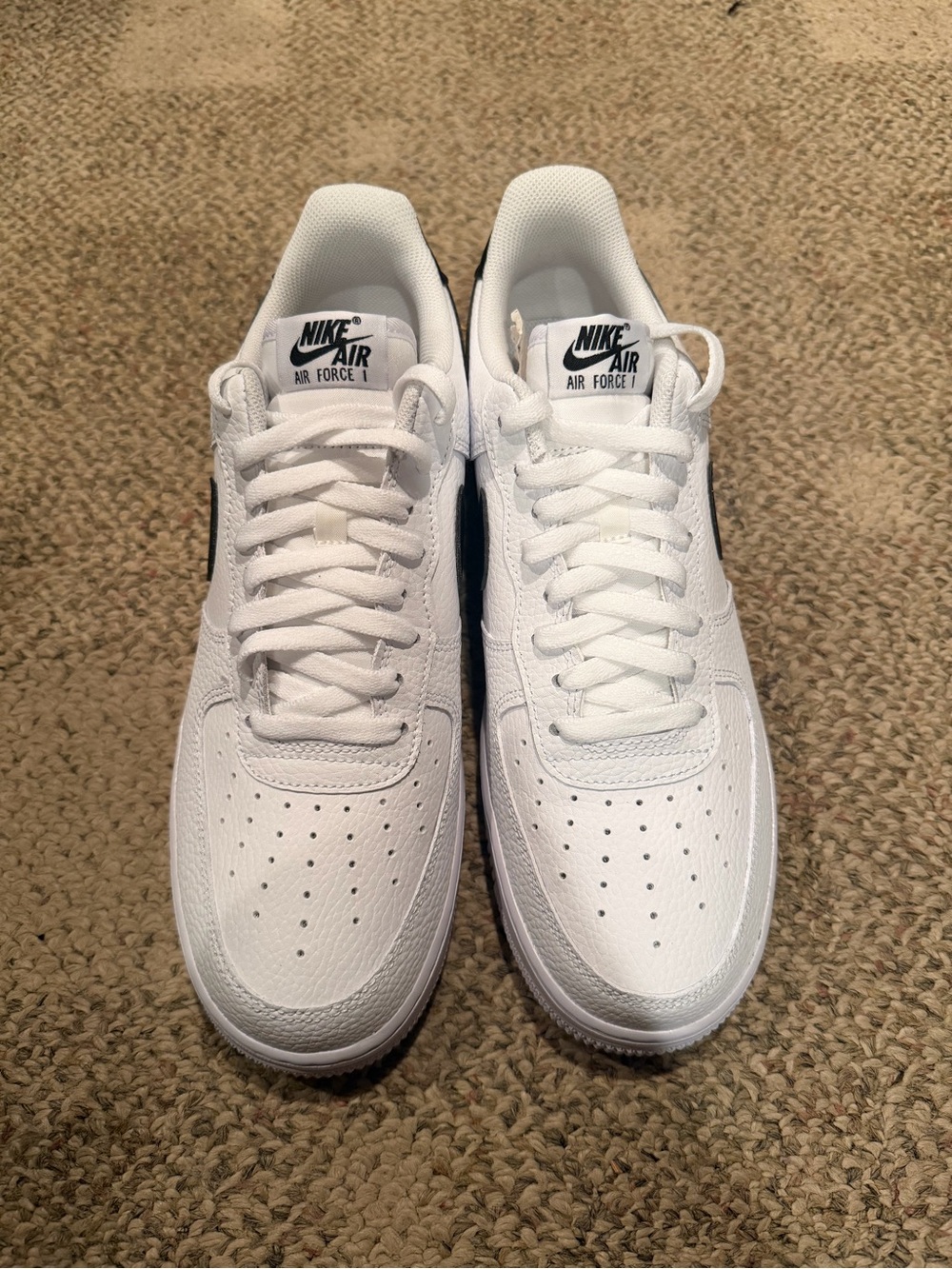 Nike Air Force 1 White with Black Swoosh